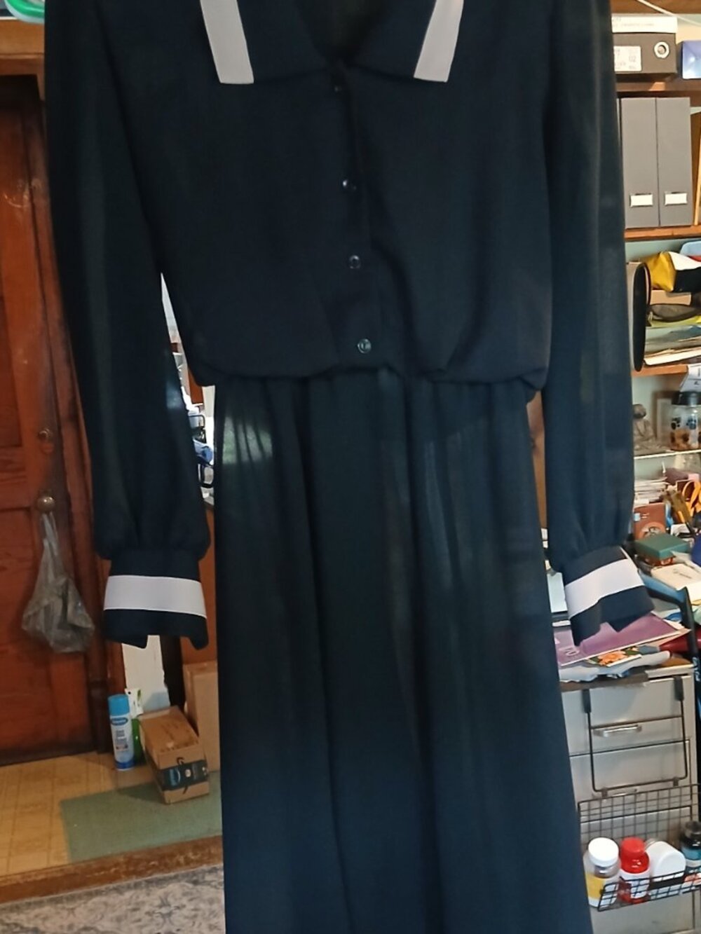 Amy Deb Black Vintage Size 10 Women's Sheer dress